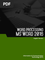 Word Processing (Ms Word) Level 1 (2016)