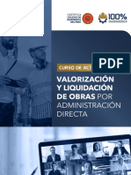 Valorización y Liquidación de Obras Por Administración Directa