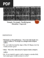 Area and Perimeter of 2D Shapes