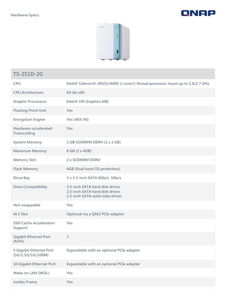TS-251D-2G-1 | PDF | Solid State Drive | Manufactured Goods