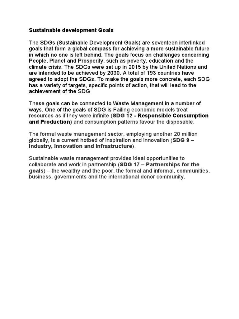 Understanding Sustainable Development Goals | PDF | Social Science