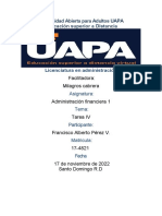 Tarea 4 Administracion Financiera I, LISTA