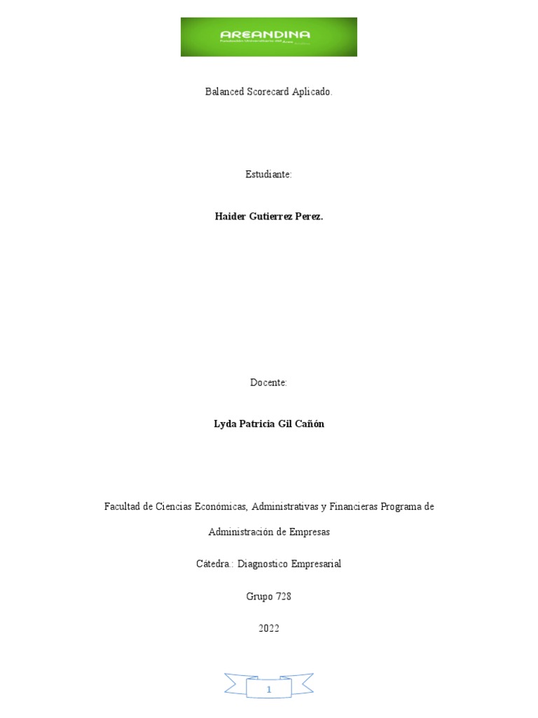 Balanced Scorecard en Banco Caja Social | PDF | Negocios económicos ...