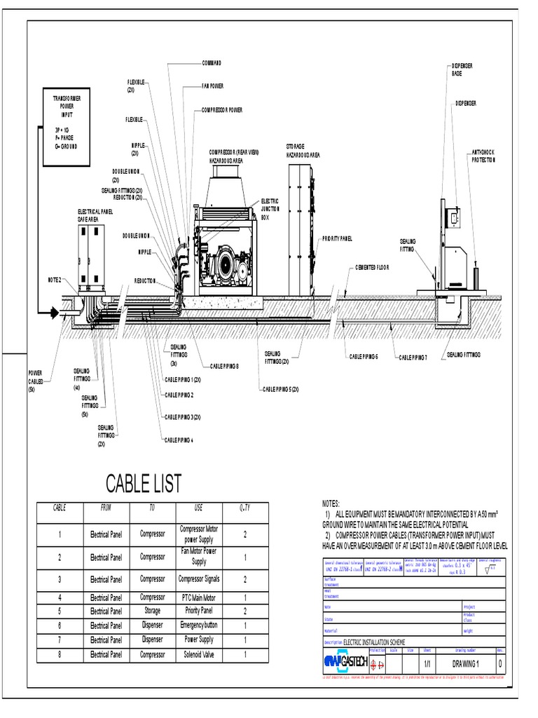 DRAWING1-Electric Installation Scheme | Download Free PDF | Power