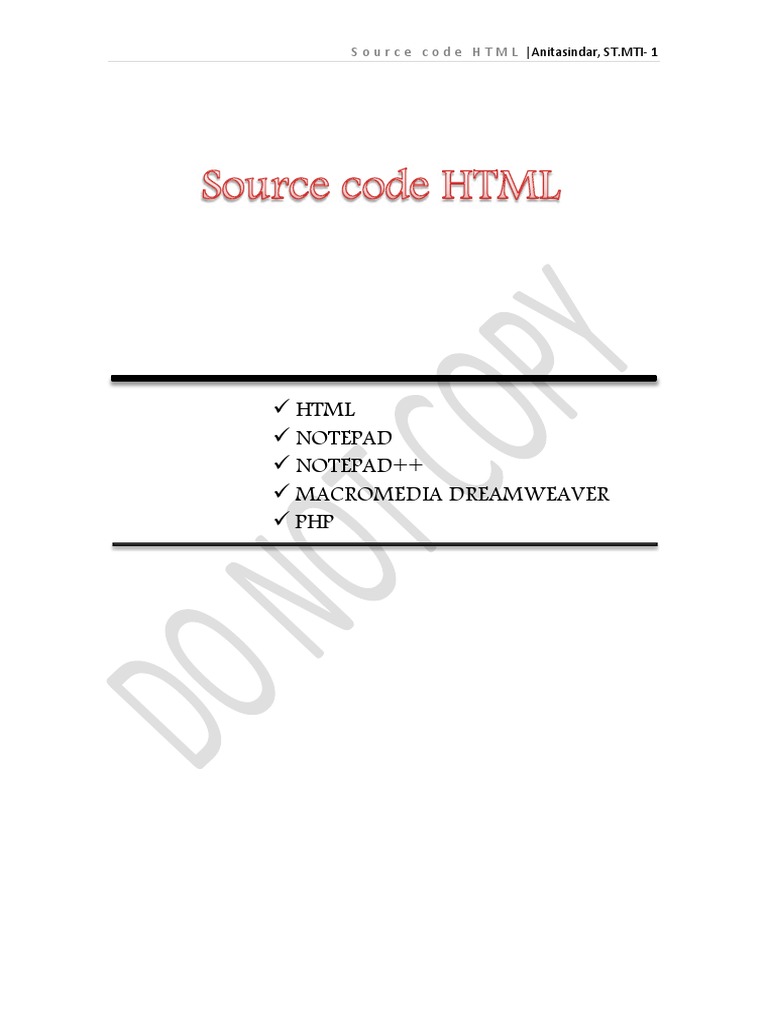 Source Code HTML | PDF