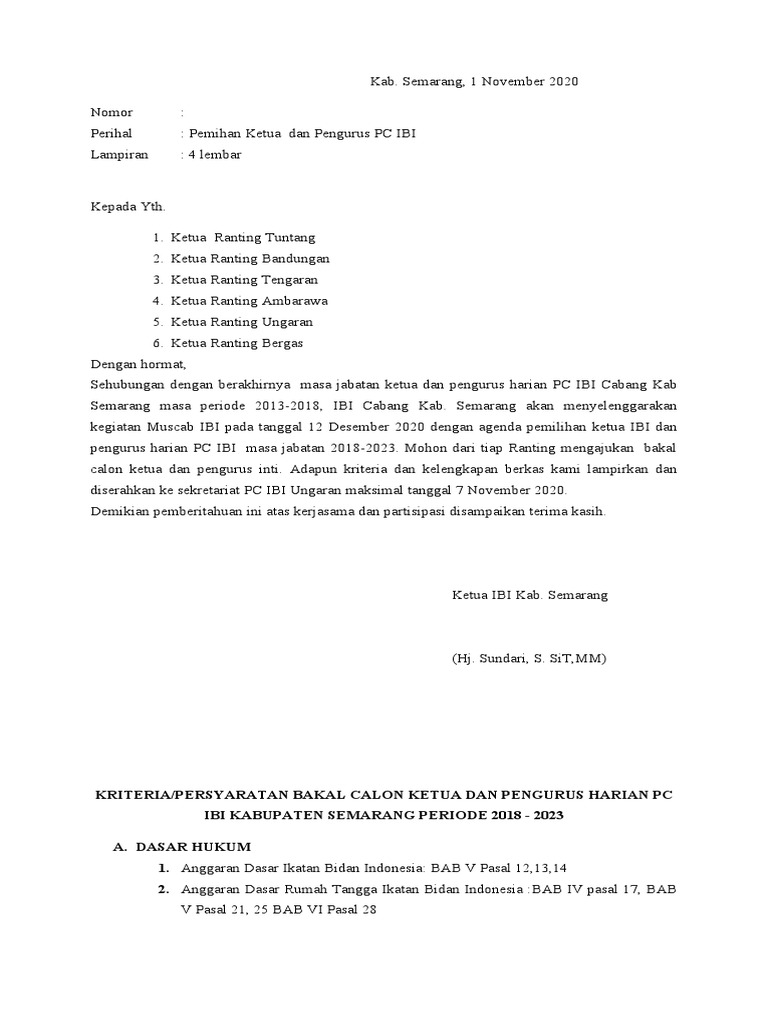 Visi Misi Calon Ketua IBI Ranting | PDF | Bisnis | Pengelolaan Keuangan ...