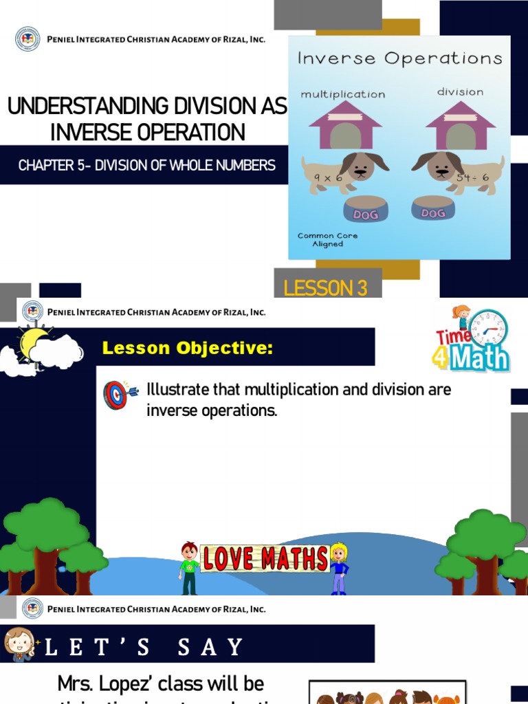 Division as Inverse of Multiplication | PDF | Multiplication | Mathematics