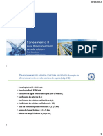 Dimensionamento rede coletora esgoto