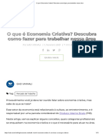 O Que É Economia Criativa - Descubra Como Fazer para Trabalhar Nessa Área