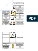 Matriz de Epp, Dotación y Epcc