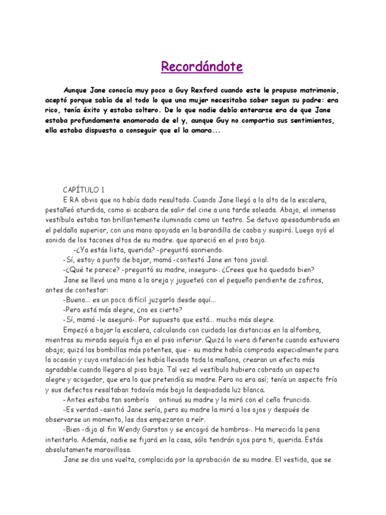 Jenny Cartwright Recordándote (Harlequín ByMariquiña) PDF Verdad