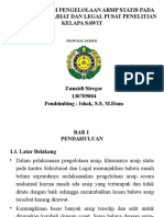 PPT. Analisis Sistem Pengelolaan Arsip Statis Pada Bagian Legal Pusat Penelitian Kelapa Sawit (PPKS) Medan