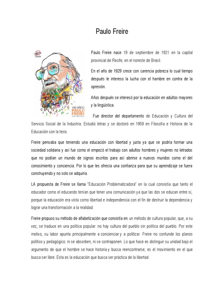 Método de Alfabetización de Freire | PDF