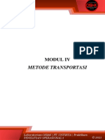 Modul 4 Penelitian Operasional 1 - Metode Transportasi