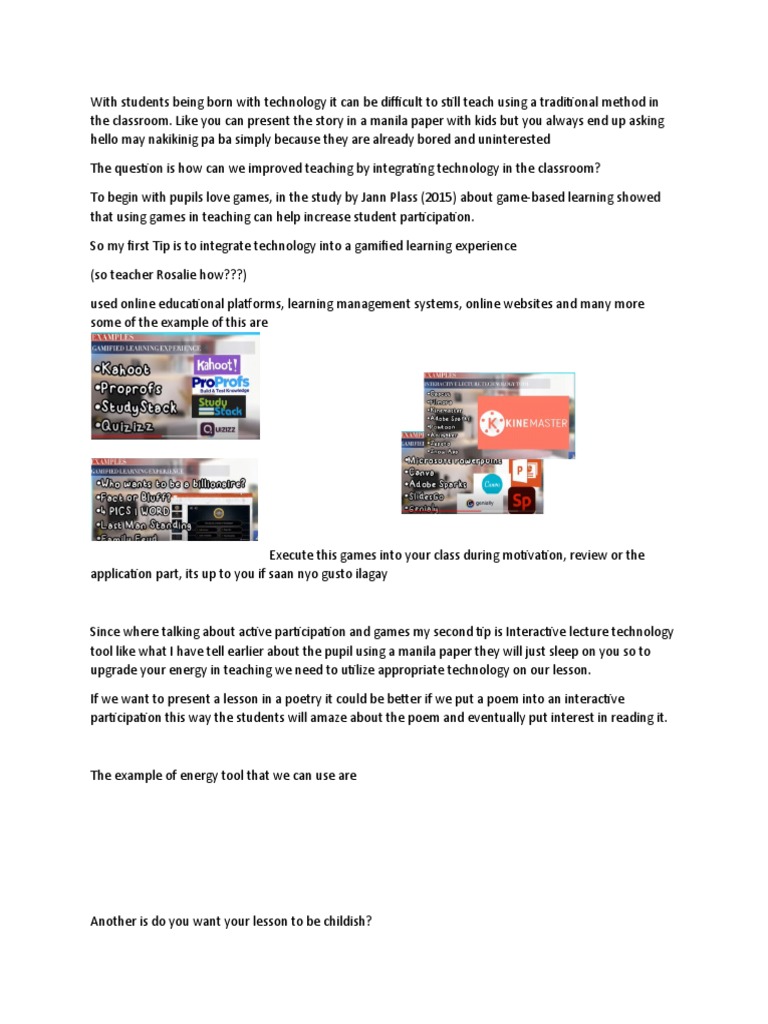 Ict Integration Pdf Educational Technology Learning