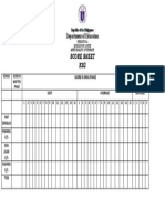 Score Sheet