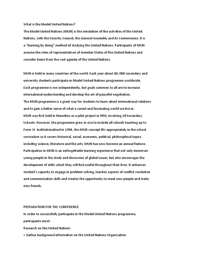 Model Un Pdf , The United Nations Guide to Model UN – ZFCZBQ