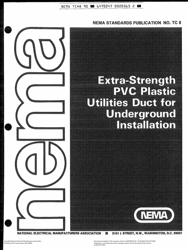 Nema TC-8 | PDF | Duct (Flow) | Pipe (Fluid Conveyance)