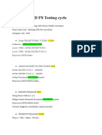 END TO END PS Testing Cycle