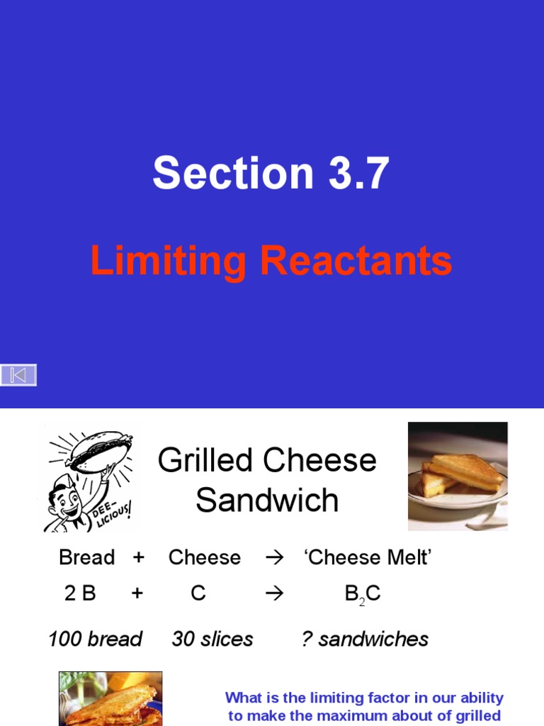 Limiting reactants and percent yield an example involving the reaction