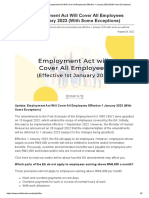 Update - Employment Act Will Cover All Employees Effective 1 January 2023 (With Some Exceptions)