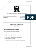 2021 P5 English Semestral Assessment 2 Tao Nan