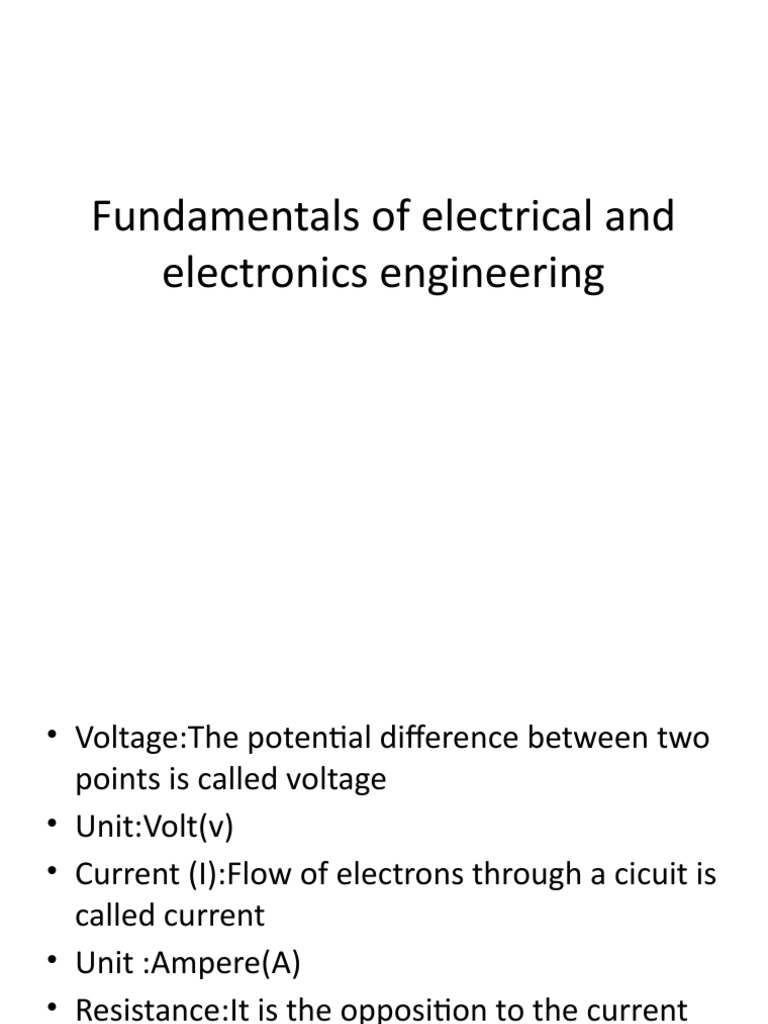 Fundamentals of Electrical and Electronics Engineering | PDF | Science ...