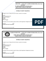 Surat Izin Masuk Pas-Sas Gasal 2022-2023