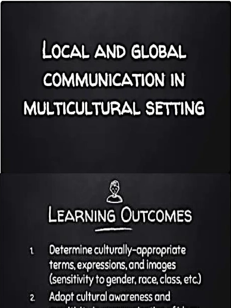 Local and Global Communication in Multicultural Settings PDF