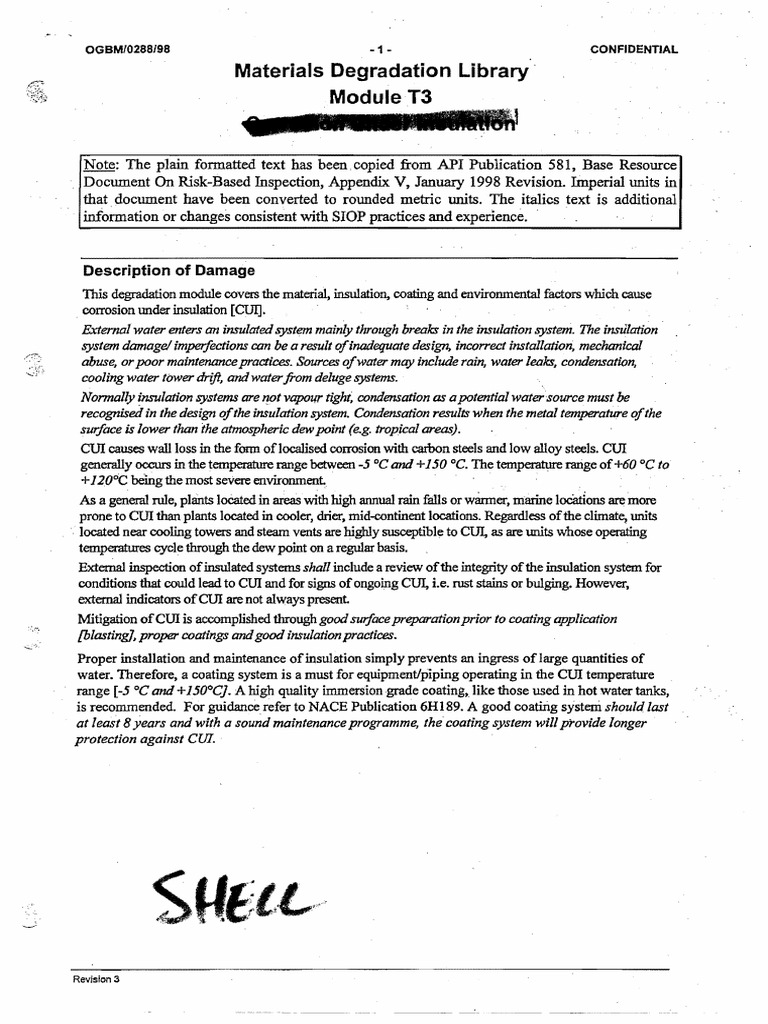 Shell Corrosion Under Insulation | PDF | Corrosion | Pipe (Fluid ...