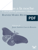 Rilke Rainer Maria - Poemas A La Noche Y Otra Poesia Postuma Y Dispersa