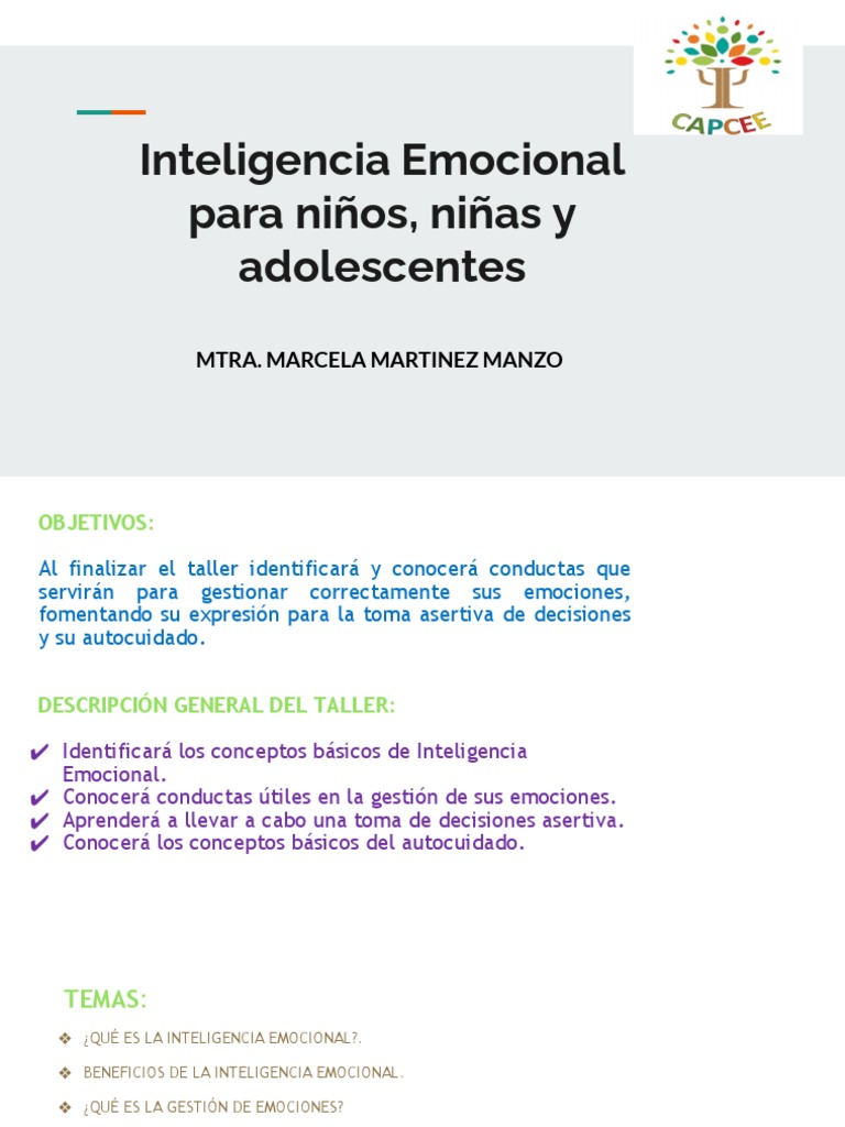 Taller de Inteligencia Emocional Juvenil | PDF | Las emociones | Ira