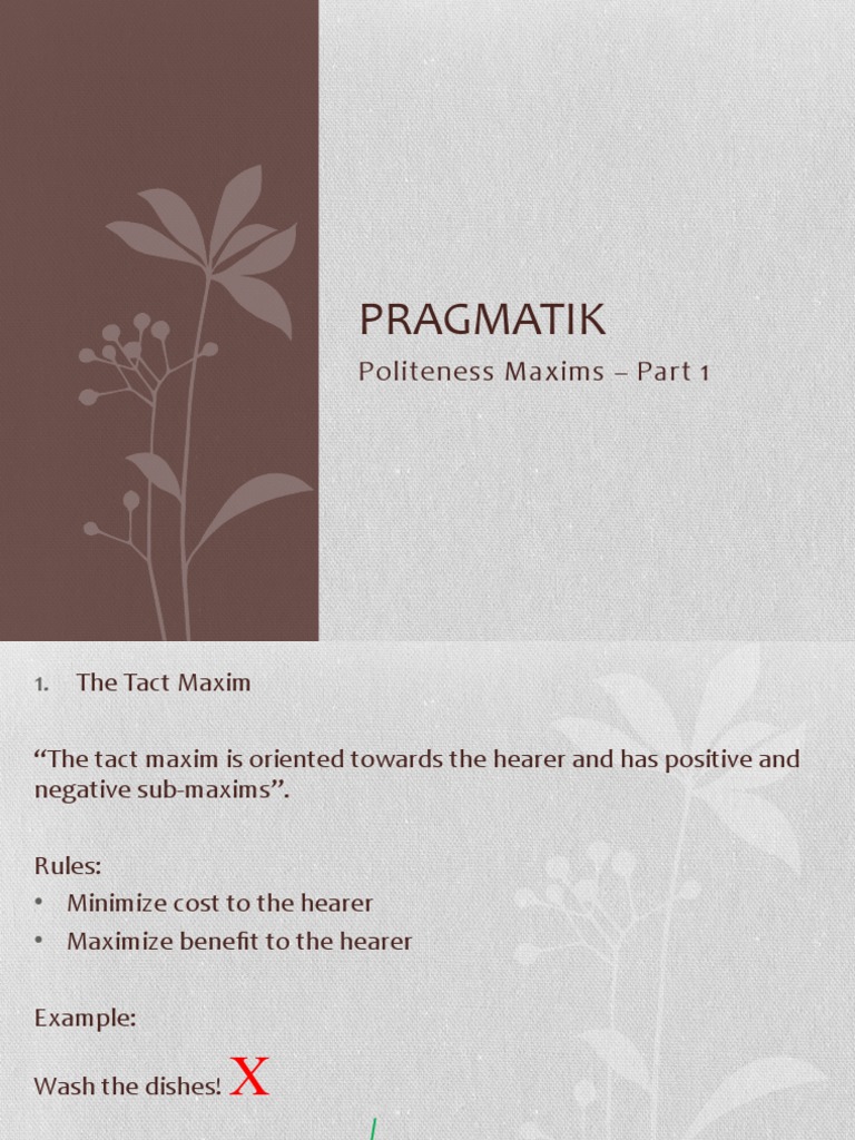 Understanding Politeness Maxims | PDF | Psychology | Psychological Concepts