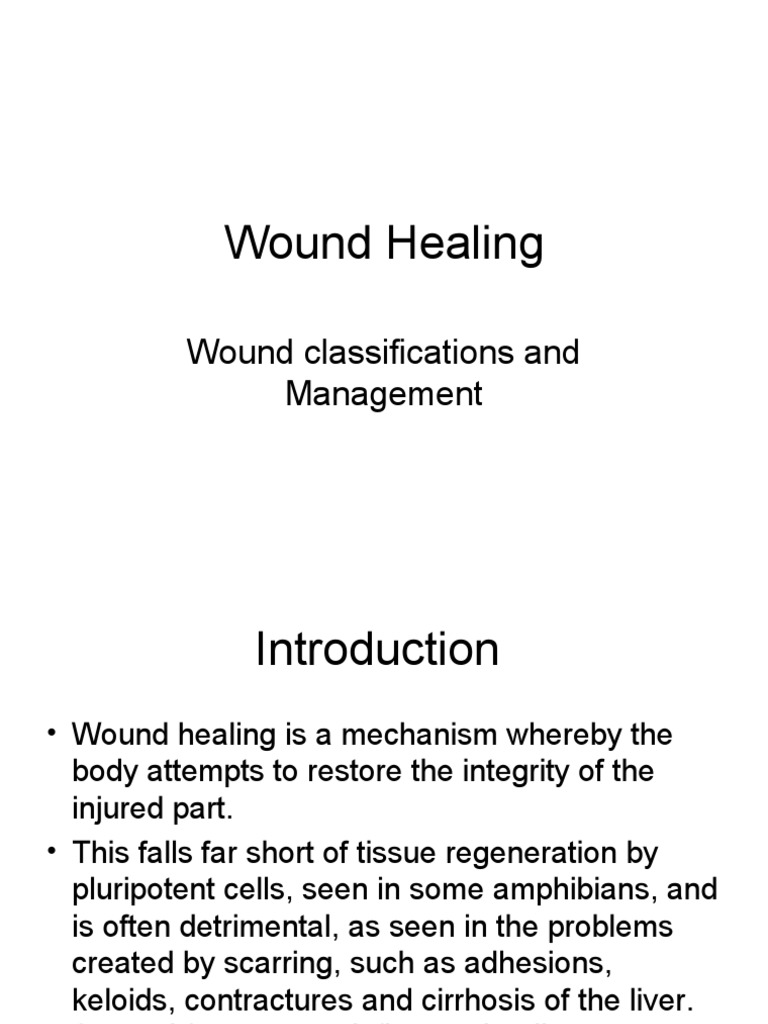 Wound Healing- New | PDF | Wound Healing | Scar
