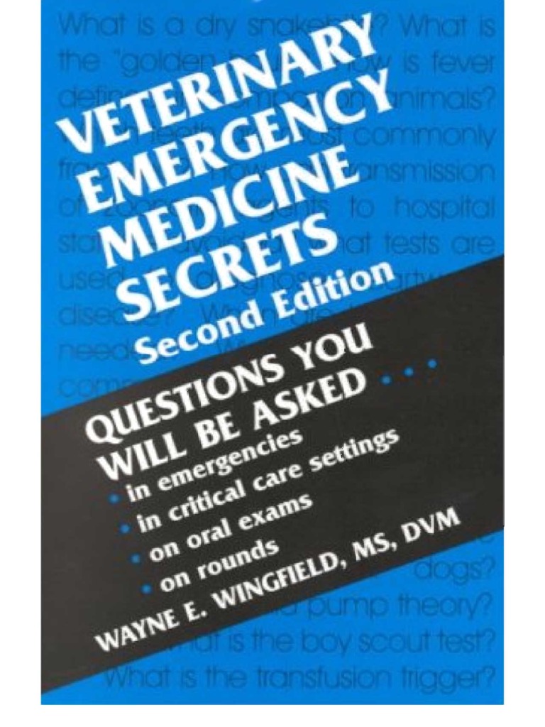Veterinary Emergency Medicine Secrets PDF Cardiopulmonary