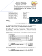 Barangay Resolution Fund Realignment