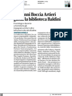 Giovanni Boccia Artieri Alla Guida Della Biblioteca Baldini - Il Corriere Di Romagna Del 18 Febbraio 2023