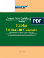 Permendiknas No 24 TH 2007 Standar Sarana Dan Prasarana