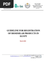 Egypt Biosimilar Guidline Biologicals Registration