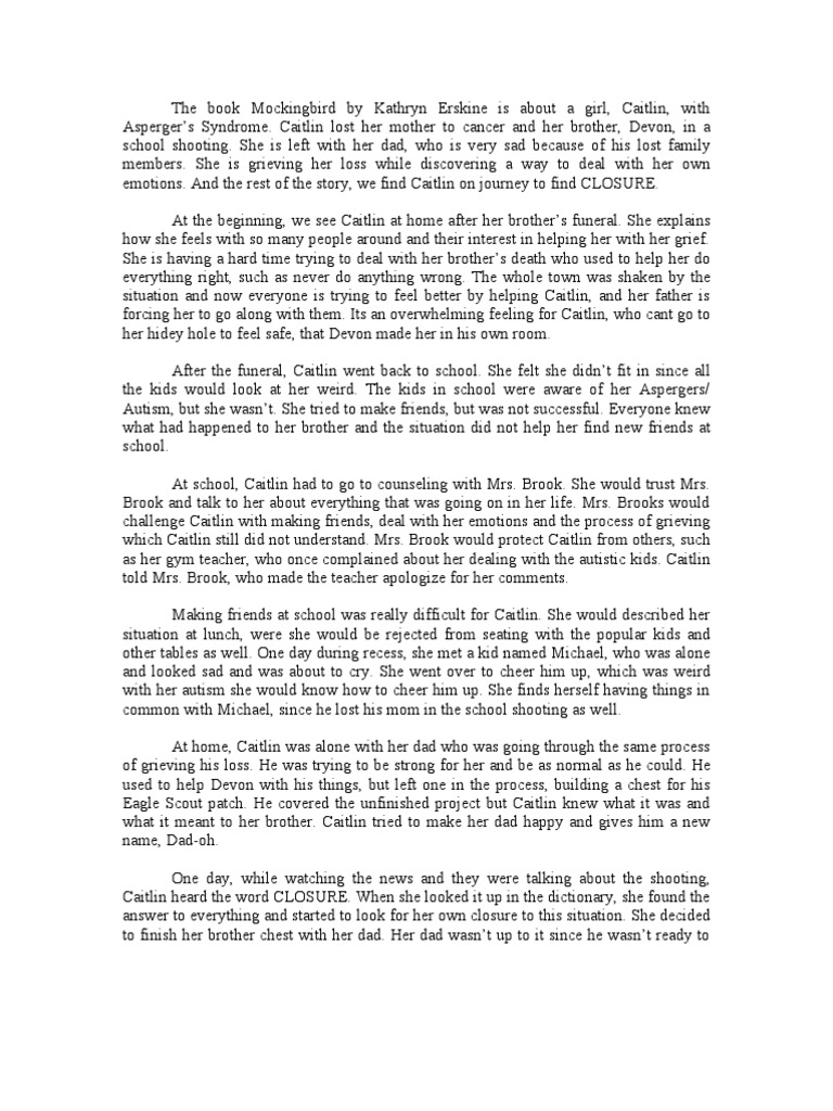 The Book Mockingbird by Kathryn Erskine PDF Grief