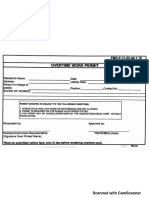 Overtime Work Permit Form