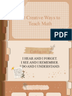 Creative Ways To Teach Math Implications of Teaching Mathematics