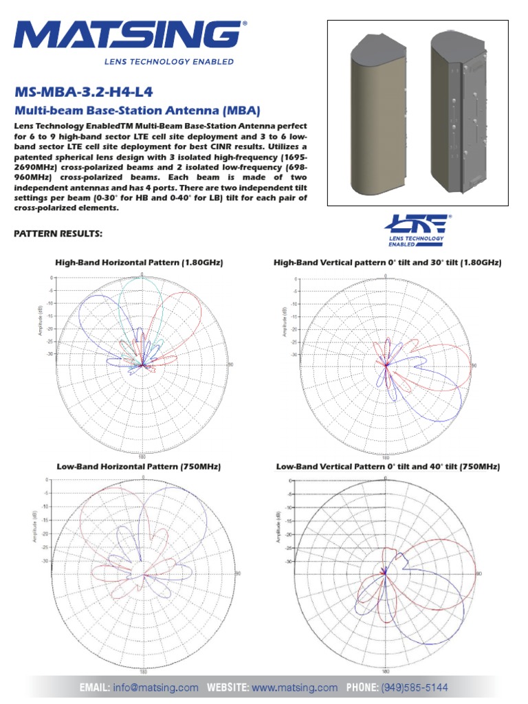 Multi-Beam Antenna Specifications | PDF | Antenna (Radio ...
