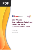 User Manual - Export Data From SAP To Excel v2.0