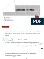 Variables Aleatoires Continue