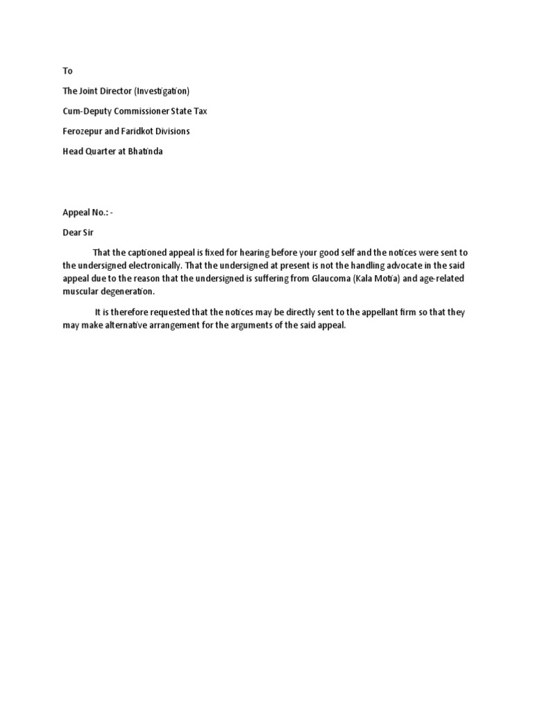 Appeal Letter PDF