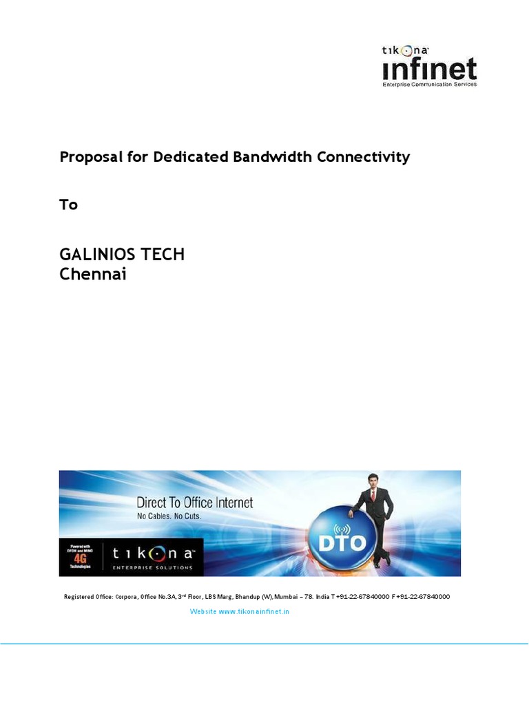 Dedicated Bandwidth Proposal for Enterprises | PDF | Wi Fi | Wireless ...