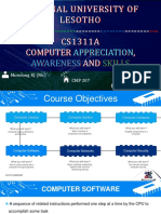 CS1311A Lecture 4 - Computer Software