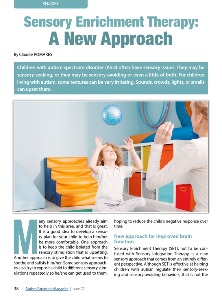 Sensory Enrichment Therapy PDF Autism Spectrum Perception