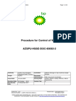 AzSPU SSOW Control of Work Procedure